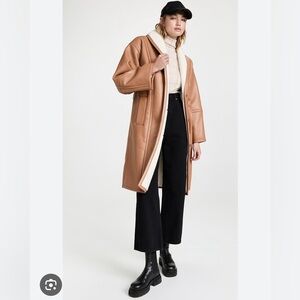 Stand Studio leather wrap coat